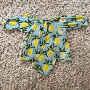 Milkbarn two-piece outfit with lemons